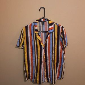 Striped button up